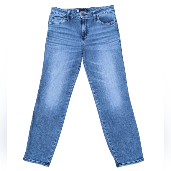 Kut From The Kloth High Rise Straight Leg Jeans Size 8 Medium Wash - Picture 1 of 12